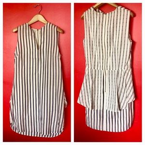 BCBGMAXAZRIA striped cotton dress